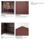 71713 - Rousseau 4 Door Closed Sideboard | Arched Glass | Burgundy Metal