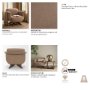 71728 - Oskar Chocolate Fabric w/ Brown Wood Base Swivel Accent Chair