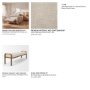 71734 - Freya Upholstered Bench | Oatmeal Fabric | Brown Wood Frame