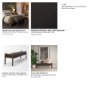 71735 - Freya Upholstered Bench | Charcoal Fabric | Brown Wood Frame