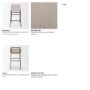 71760 - Kavalan 33.5" Total Height Sand Upholstered Seat Gray Metal Frame Counter Stool
