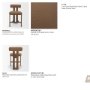 71770 - Tribeca Curve Open Back Mocha Fabric Tripod Frame Counter Stool