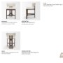 71774 - Soho Curved Open Back Cream Chenille Tripod Frame Counter Stool