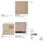 718211-E - Warner Quilt 3 Piece Sofa Set w/Corner Piece
