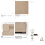 718211-F - Warner Quilt 3 Piece Sofa Set w/Corner Piece