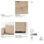 718212-I - Warner Quilt 3 Piece Sofa Set w/S Corner Piece w/Back Cushions