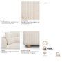718222-C - Warner Stripe 3 Piece Sofa Set w/Corner Piece w/Back Cushions