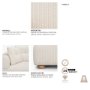 718222-H - Warner Stripe 3 Piece Sofa Set w/S Corner Piece w/Back Cushions