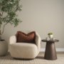 71553-CFNA - Kambal 13x21 Mahogany Cotton Pillow Cover w/Non-Allergen Filler