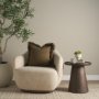 71535-CFD - Kambal 20x20 Dark Olive Cotton Pillow Cover w/Down Filler