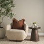 71551-CFNA - Kambal 20x20 Mahogany Cotton Pillow Cover w/Non-Allergen Filler