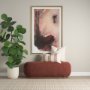 71465 - Levon 14x26 Lumbar Plush Cream w/ Orange Dashed Stripes Decorative Pillow Cover