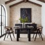 70883-AB - Soma 48" Round Dining Table | Modern | Black Wood | Seats 4