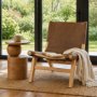 71418 - Stack Light Brown Wood Geometric Accent Table