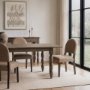 71725 - Martie Rounded Back Dining Side Chair | Fabric w/ Wood