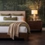 71741-ABC - Holden King Upholstered Bedframe | Shelter Headboard | Oatmeal Performance Fabric