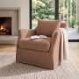 71781-AB - Ellington Slipcovered Slope Arm Swivel Accent Chair | Sienna Fabric-Fixed Chair