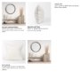 70313-CFD - Jayden 22x22 Cream w/ Black Print Linen Square Pillow Cover w/Filler