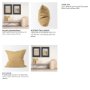 70332-CFD - Jacklyn 22x22 Mustard Linen Square Decorative Pillow Cover w/Down Filler