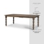 71722 - Angeline 104"L x 42"W Extendable Dining Table | Mid-Brown Wood | Seats 8-10