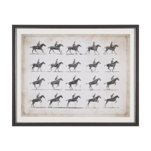 16375 - Running & Jumping by Mercana Studio Hand-Embellished Framed Artwork Matted under Glass
