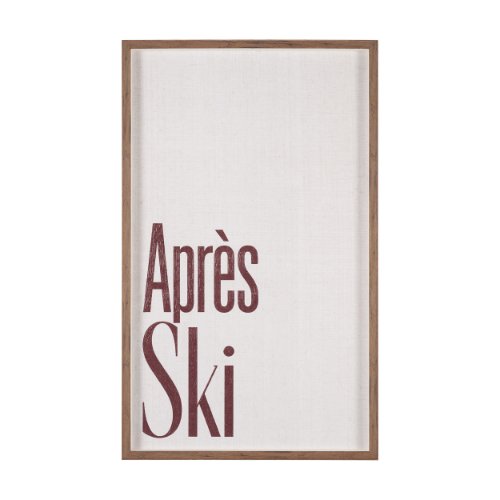 16382 - Apres Ski by Mercana Studio Hand-Embellished Textured Framed Artwork Matted under Glass