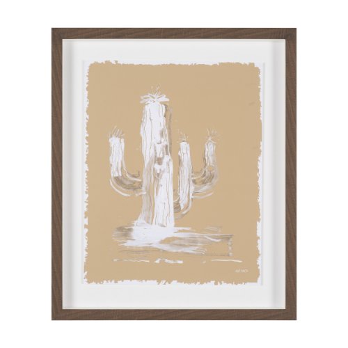 16393 - Saguaro Nights by Nick Simon Hand-Embellished Framed Artwork Matted under Glass