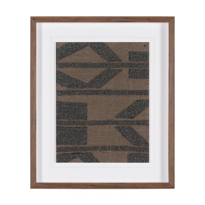 16410 - Fabric Fusion - Bentuk by Maja Gunnarsdottir Textured Framed Artwork Matted under Glass