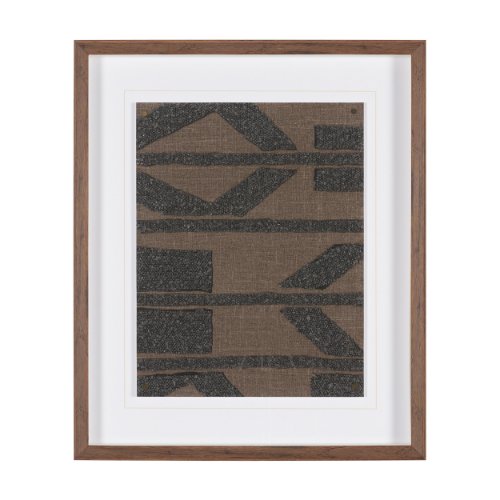 16410 - Fabric Fusion - Bentuk by Maja Gunnarsdottir Textured Framed Artwork Matted under Glass
