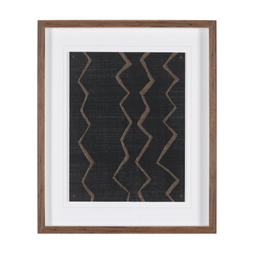 16412 - Fabric Fusion - Zig Zag by Maja Gunnarsdottir Textured Framed Artwork Matted under Glass