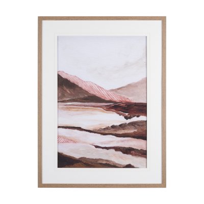 16431 - Terracotta Mountain Vista by Nikita Jariwala Textured Framed Artwork Matted under Glass