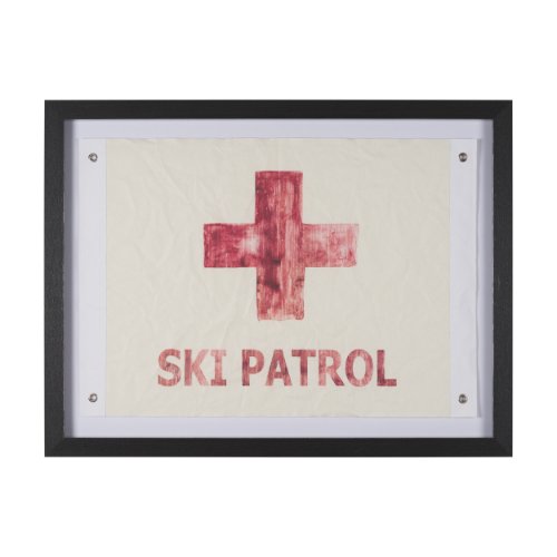 16436 - Ski Patrol by Mercana Studio Hand-Embellished Textured Framed Artwork Matted under Glass