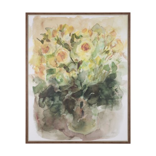 102872-FL - Sol by Mercana Studio Hand-Embellished Textured Framed Canvas Artwork
