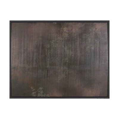 102891-FL - Moody Dark Brown Rustic Landscape by Josie George Textured Framed Canvas Artwork