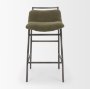 71923 - Kavalan 33.5" Total Height Olive Moss Seat Gun Metal Frame Counter Stool
