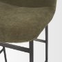 71923 - Kavalan 33.5" Total Height Olive Moss Seat Gun Metal Frame Counter Stool