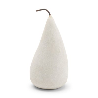 71561 - Pera Small White Marble Pear Decorative Object
