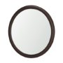 71600 - Bramwell 36" Dark Brown Wood Framed Heritage Round Mirror