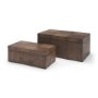71634 - Tulum Brown Wood Parquet Decorative Box Set