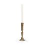 71640 - Whitlock Large Antique Brass Metal Taper Candle Holder