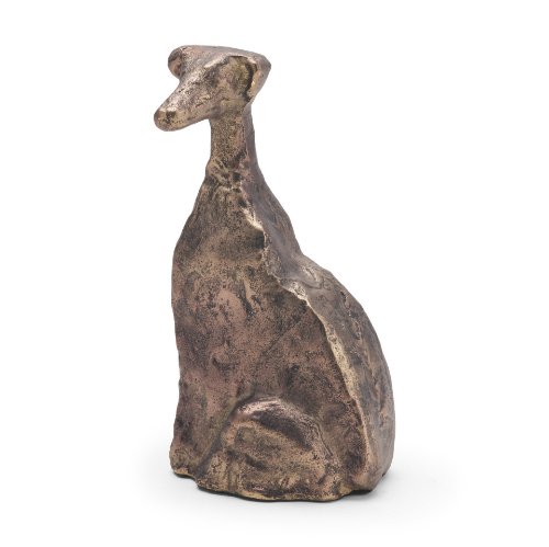 71646 - Anubis Antiqued Brass Metal Decorative Dog Object