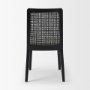 69350V - Clara Cane Back Dining Side Chair | Cream Fabric w/ Black Wood