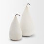 71561 - Pera Small White Marble Pear Decorative Object