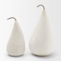 71561 - Pera Small White Marble Pear Decorative Object