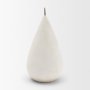 71562 - Pera Large White Marble Pear Decorative Object