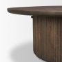 69877 - Terra 48L x 48W x 15H Dark Brown Wood Round Fluted Coffee Table