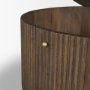 69877 - Terra 48L x 48W x 15H Dark Brown Wood Round Fluted Coffee Table