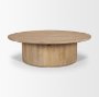 69878 - Terra 48L x 48W x 15H Light Brown Wood Round Coffee Table