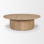 69878 - Terra 48L x 48W x 15H Light Brown Wood Round Coffee Table