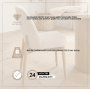 71247 - Abbie Curved Back Dining Side Chair | Oatmeal Fabric w/ Brown Wood